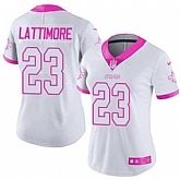 Women Nike Saints 23 Marshon Lattimore White Pink Fashion Rush Limited Jersey Dzhi,baseball caps,new era cap wholesale,wholesale hats